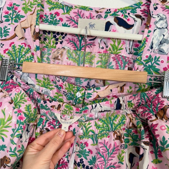 Printfresh Must Love Dogs Pintuck Short Set Pink Peony Women’s Sz 2X - Picture 6 of 10